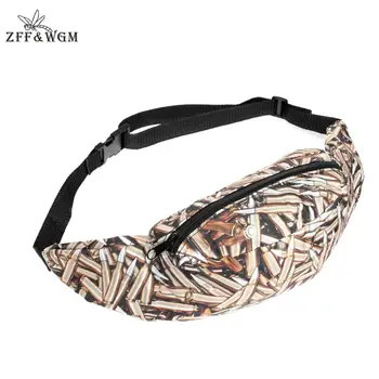 

ZFF&WGm 3D Print Leather Waist Bag Women Hip-Hop 2020 New Bags For Women Pack Waist Bag Zipper Designer Luxury Waist Belt Bag