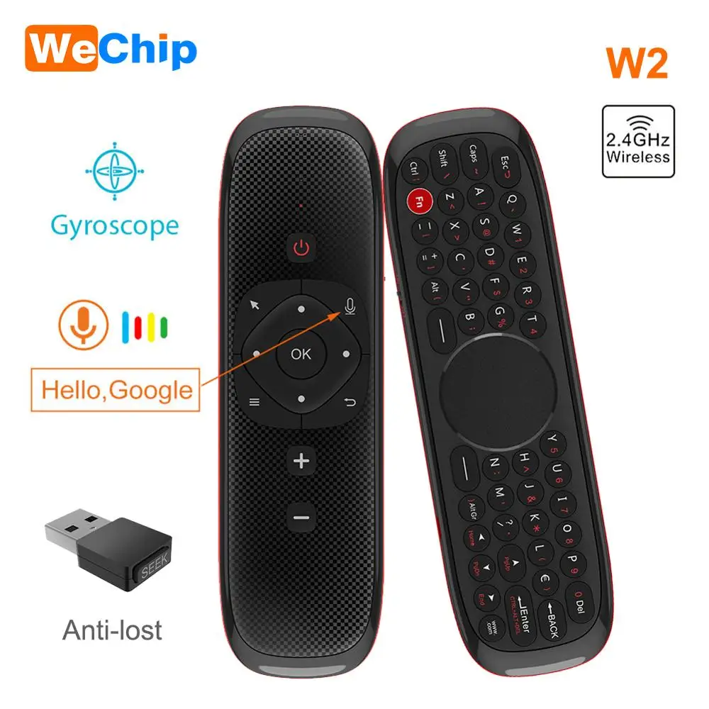 W2 Fly Air mouse голосовой пульт дистанционного управления микрофон 2,4G Беспроводная мини клавиатура гироскоп для Smart Android tv box Projecter pk mx3