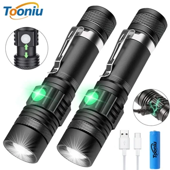 

USB Rechargeable LED Flashlight Super Bright 3 Lighting Mode Tactical Torch Waterproof Zoom Outdoor Light Using 18650 Battery