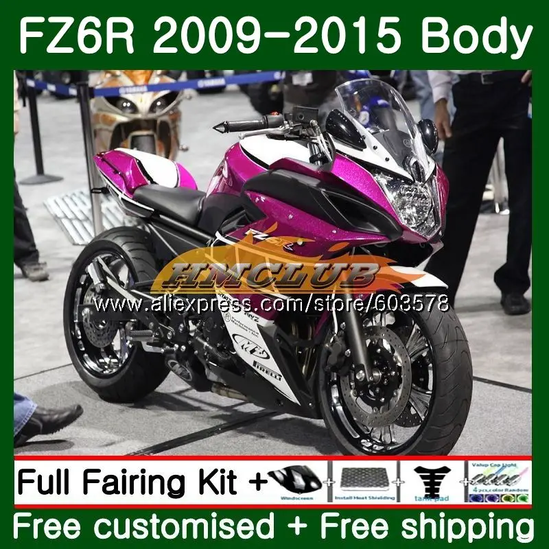 Корпус для YAMAHA FZ6N FZ6 R FZ-6R 2009 2010 2011 2012 2013 розовый белый 62CL. 2 FZ 6R FZ6R 09, 10, 11, 12, 13, 14, 15 лет, обтекатель