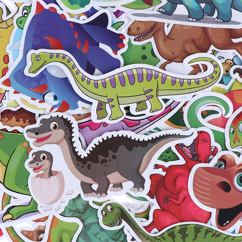 50 Pcs Cartoon Dinosaur Mixed Series Stickers For Notebook PC Skateboard Bicycle Car Motorcycle DIY Waterproof Child Toy Sticker