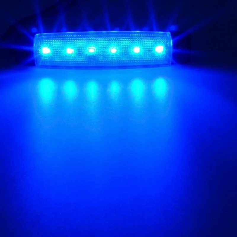 6-светодиодные, боковые, габаритные фонари Супер Синий зазор 3,8 дюймов Поворотная сигнальная лампа