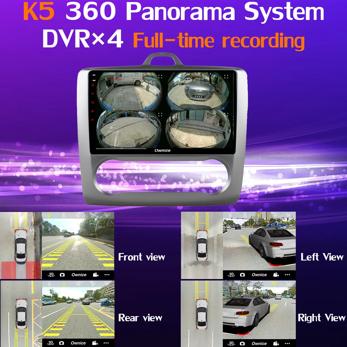 360 ° панорамная камера 4G LTE Android 9,0 4G+ 64G SPDIF DSP CarPlay Автомобильный мультимедийный плеер для Ford Focus 2 MK2 2004- gps радио
