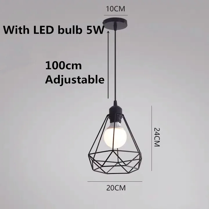 Светодиодный подвесной светильник в стиле ретро промышленный металлический подвесной светильник для кофейного ресторана персональный бар Железный Лофт в стиле минимализма E27 подвесной светильник - Цвет корпуса: K