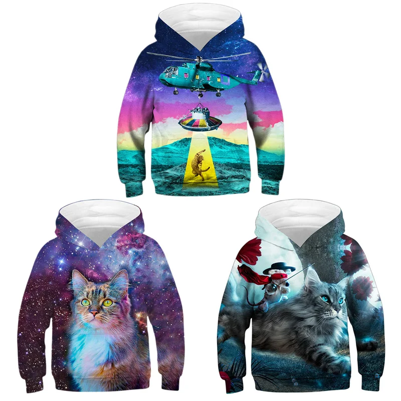 

Star cat Children's wear hooded sweater casual fashion long-sleeved children's clothing Halloween Christmas Thanksgiving Costume