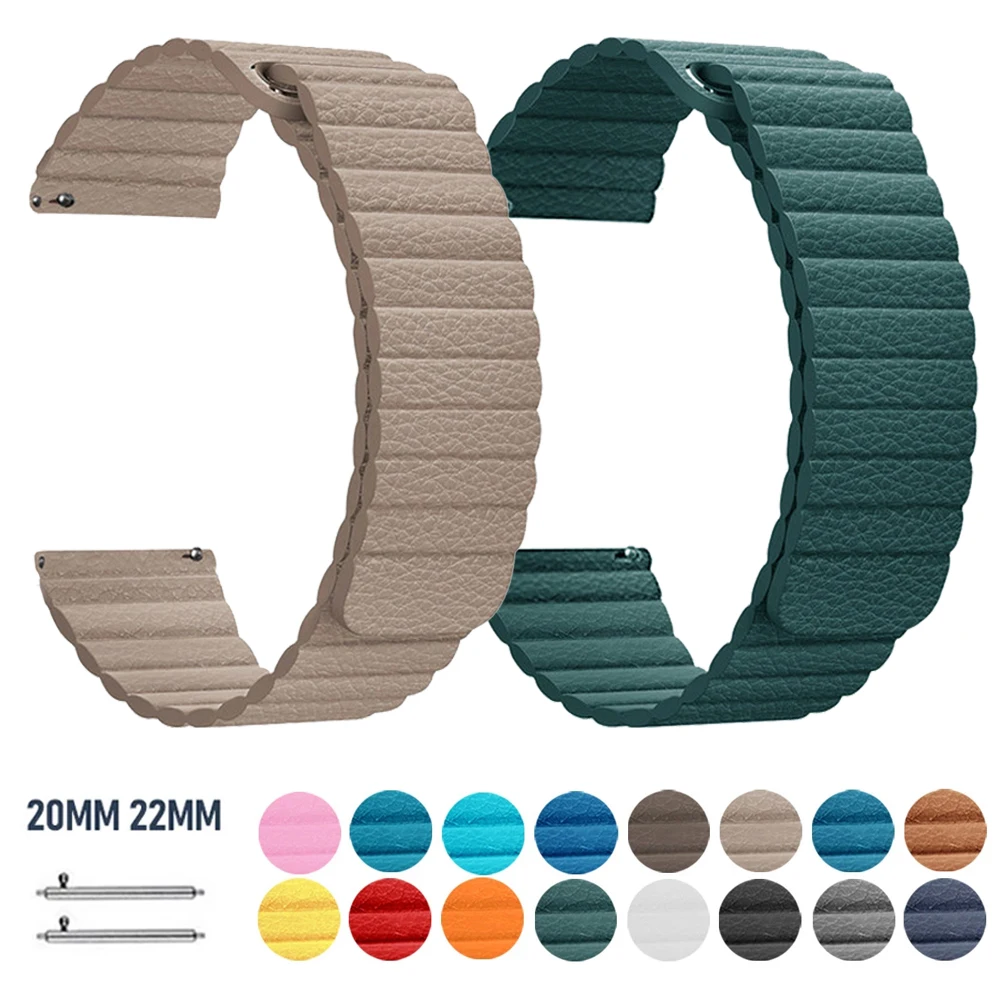

Magnetic Buckle Leather Wristband for Realme Watch 2 S Pro Band Quick Release Bracelet for Real Me Watch Strap Correa 20mm 22mm