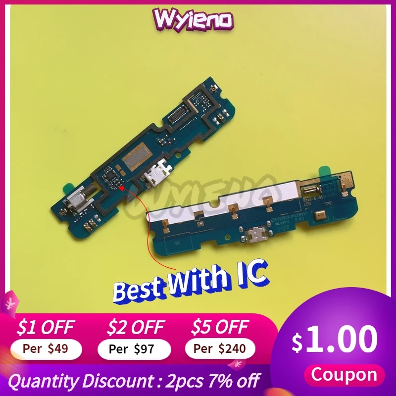 Wyieno для lenovo S856/S860e USB док-станция зарядное устройство Порт гибкий кабель микрофона Вибрационный микрофон доска с IC