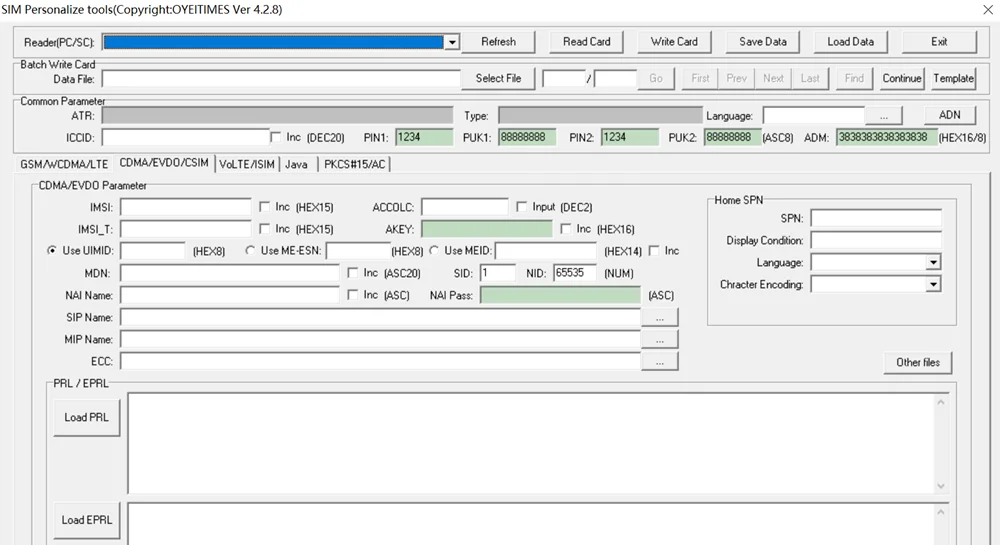 OYEITIMES JAVA 5G 4.2.8 Ver. Software de tarjeta SIM ENC DEK JAVA DES JAVA AES, lista de valores HASH, Software actualizado