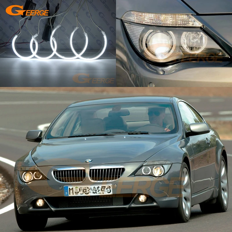 

For BMW 6 SERIES E63 E64 630i 650i 645i 650Ci 645Ci M6 2004 2005 2006 2007 Excellent Ultra bright CCFL Angel Eyes kit Halo Ring