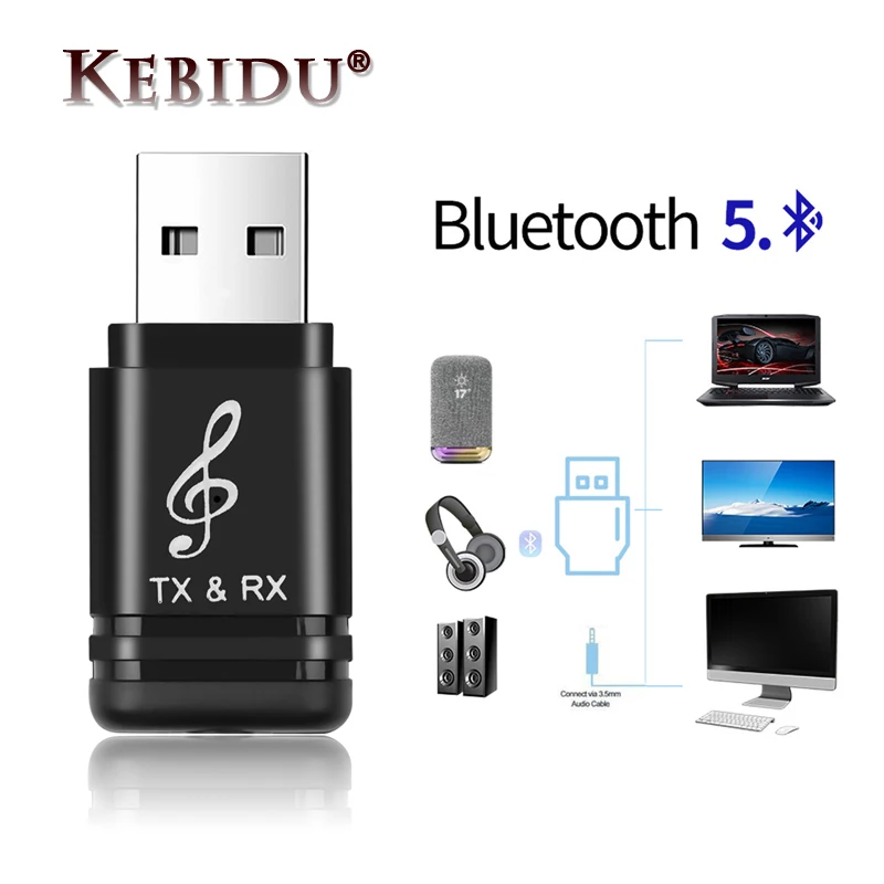 Bluetooth 5 0 приемник Kebidu передатчик Аудио Мини 3 мм AUX стерео музыка автомобильный ПК
