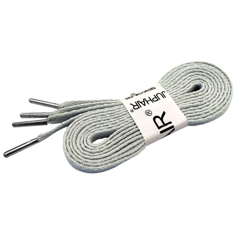 15 Light Grey 1 пара плоских полиэфирных хлопковых шнурки под заказ с серебристыми металлическими наконечниками фиолетовые шнурки для пеших прогулок тапки шнурки для обуви черные 140 см - Цвет: 15 Light Grey