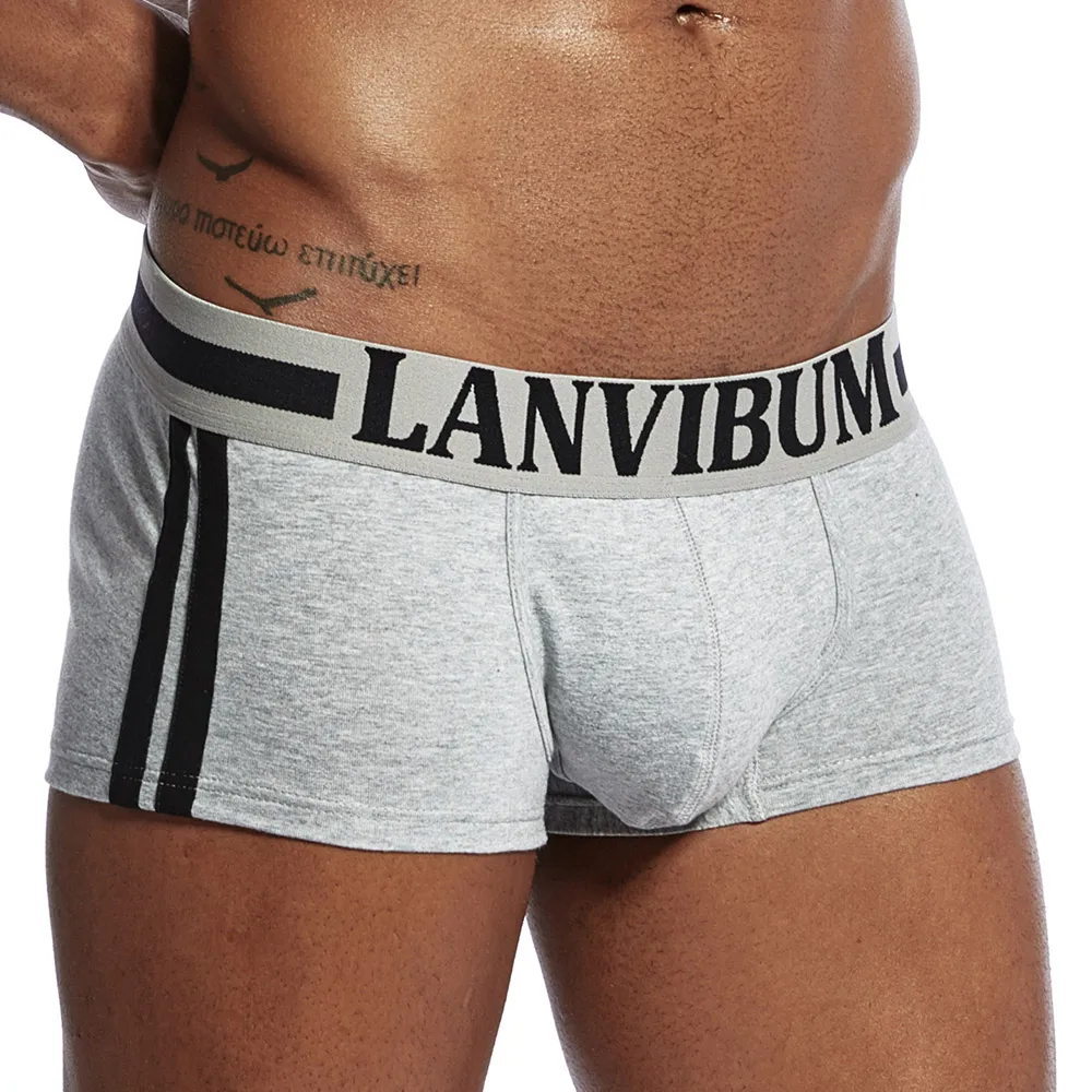 LANVIBUM Мужское нижнее белье мягкие удобные дышащие хлопковые боксеры шорты