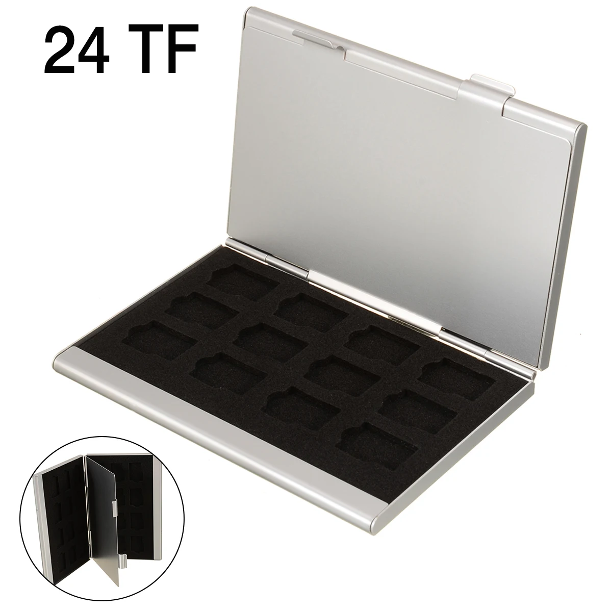 24 В 1 Портативная Алюминиевая коробка для хранения карт TF для карт памяти, чехлы для хранения, держатель, защита, универсальные удобные инструменты для переноски
