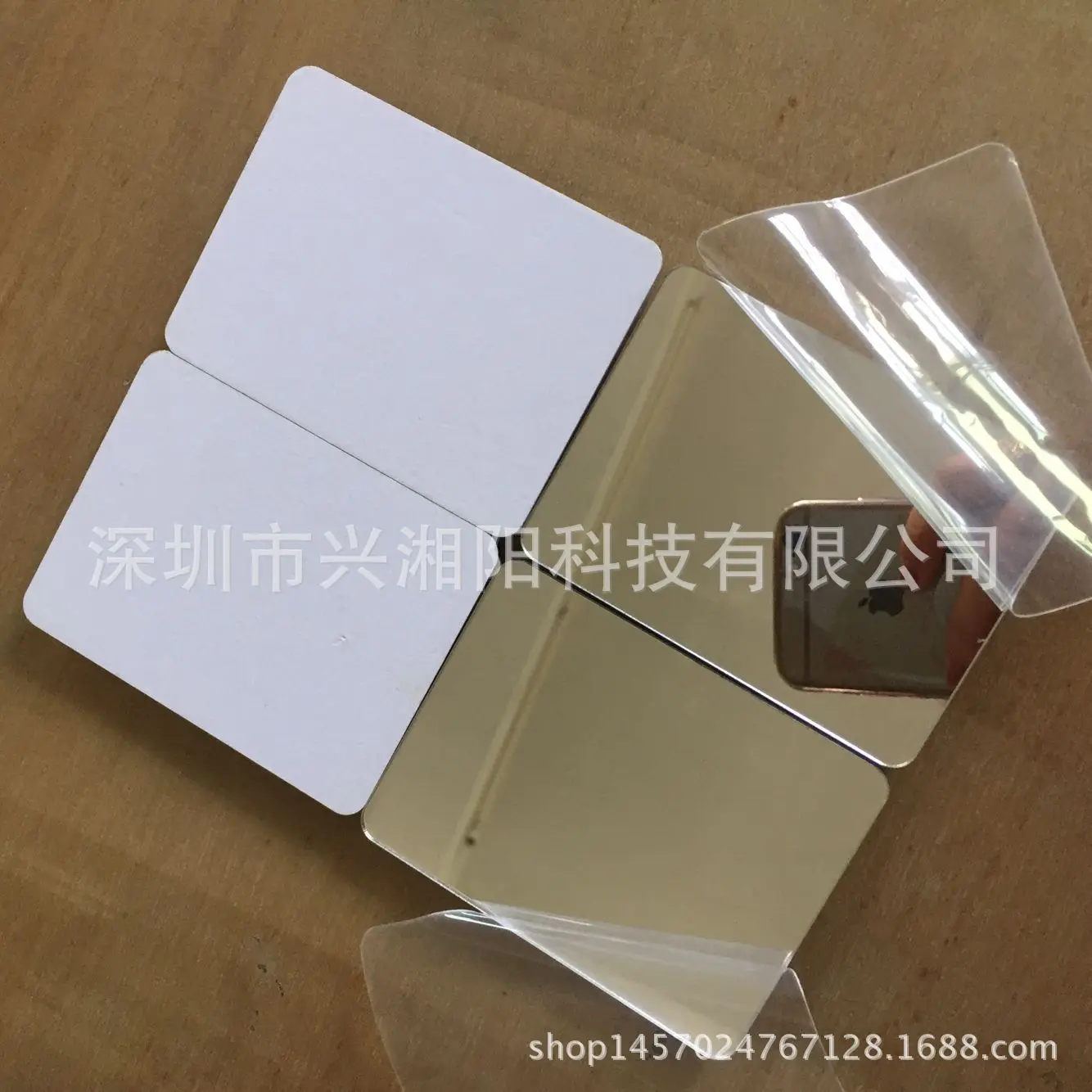 Manufacturers Customizable Mirror Silver PVC Lens Printing Decoration Silver Reflective Material-Double-Sided Laminating Gum