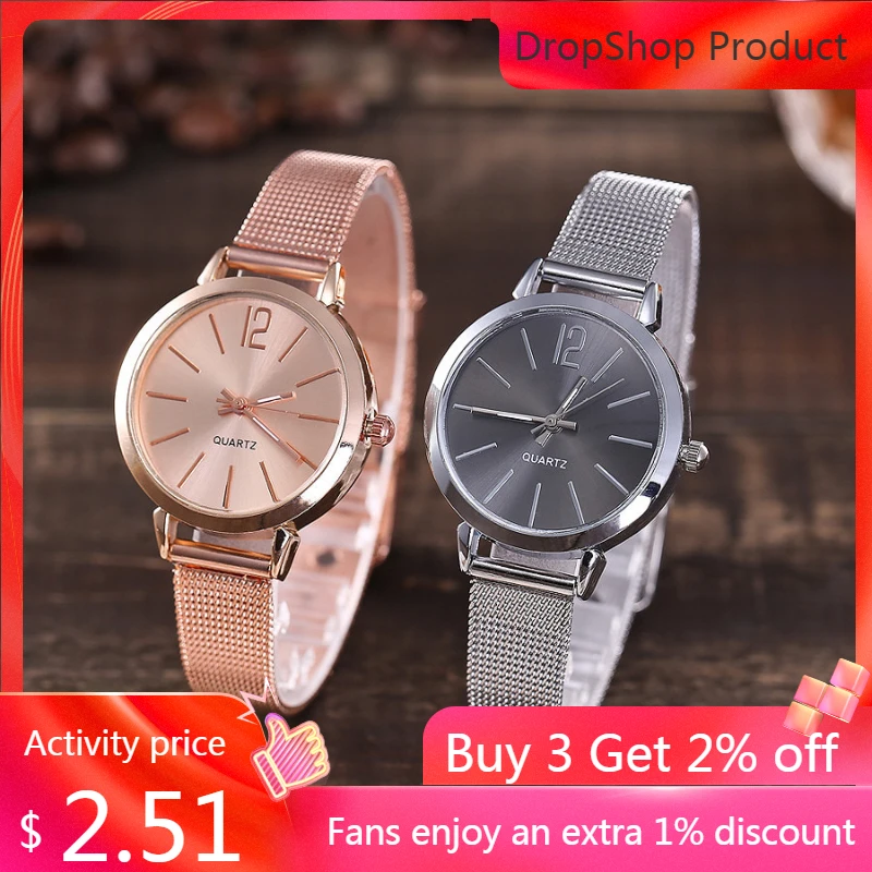 casual quartz stainless steel band marble strap watch analog wrist watch
