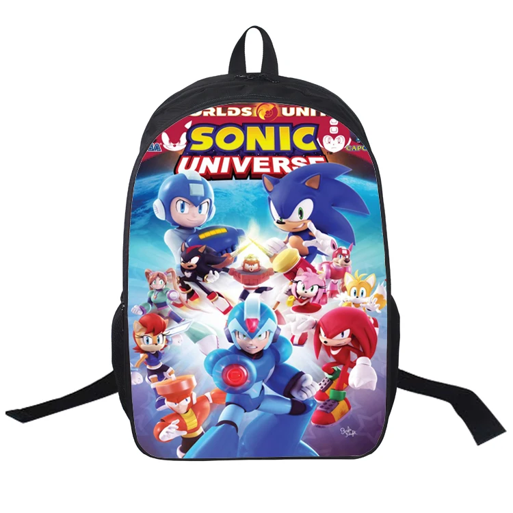 16 дюймов школьные сумки moive Sonic рюкзак boom для студентов школьная сумка для девочек мальчиков рюкзак mochilas индивидуальный заказ