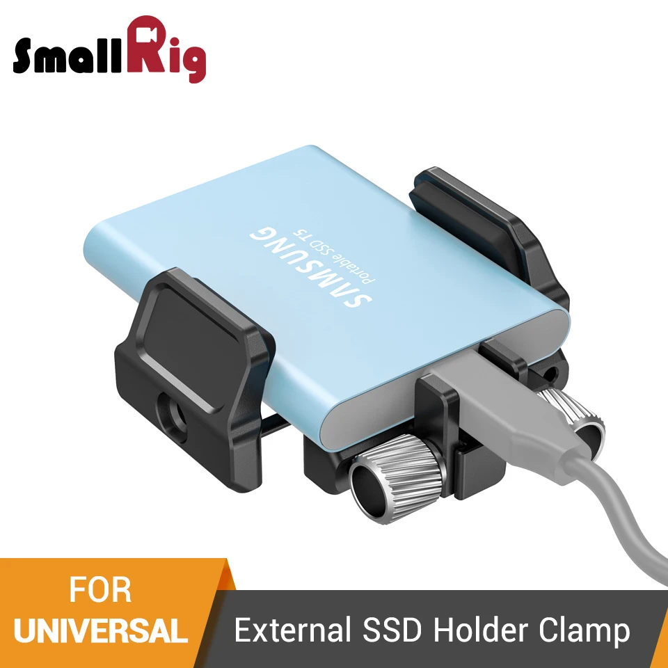 SmallRig Universal Halter für Externe SSD Halter Clamp Mit Kalten Schuh und 1/4 