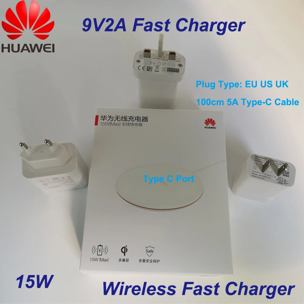 Оригинальный huawei MATE 30 20 Pro CP60 15 Вт QI Беспроводное зарядное устройство и кабель type c