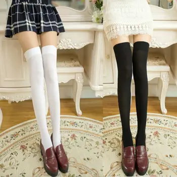 

2019 new Womans Knit Extra Long Boot Socks Over the Knee Thigh High School Girl Sexy Candy Color Over High Antiskid Socks