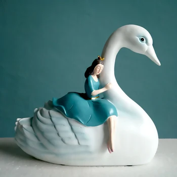 

Nordic living room bedroom decoration Swan princess panda baby creative gift decorations