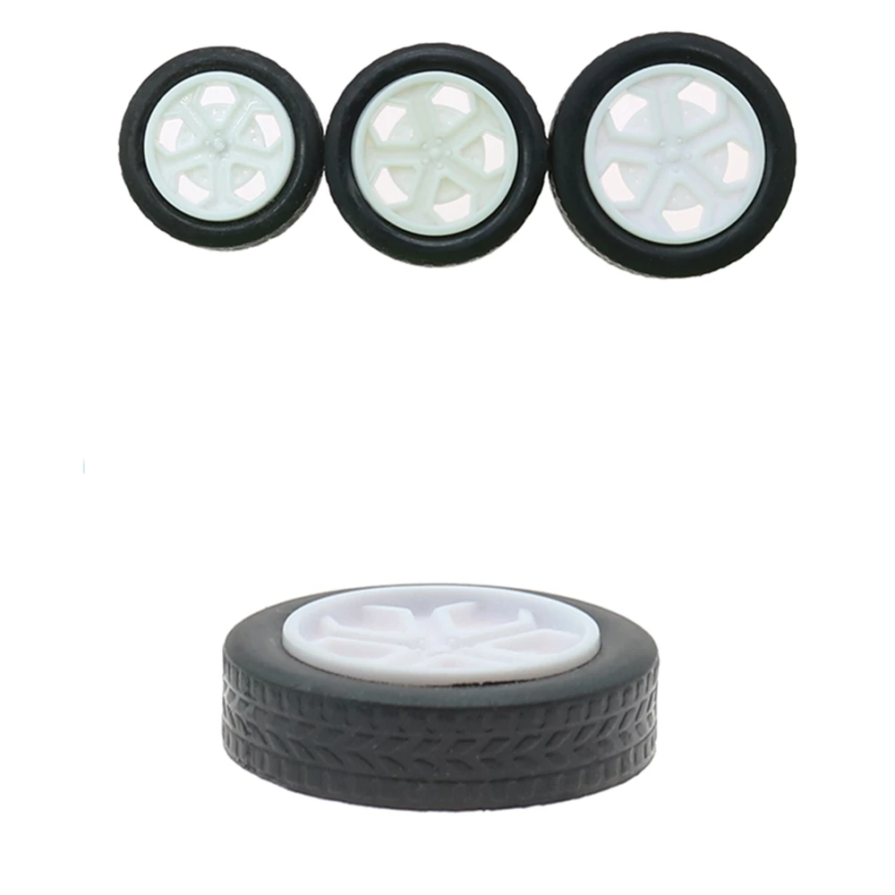 Резиновое колесо с круглым отверстием, подходит для маленьких двигателей, круглый вал, шины, автомобиль, робот, DIY, игрушки, запчасти