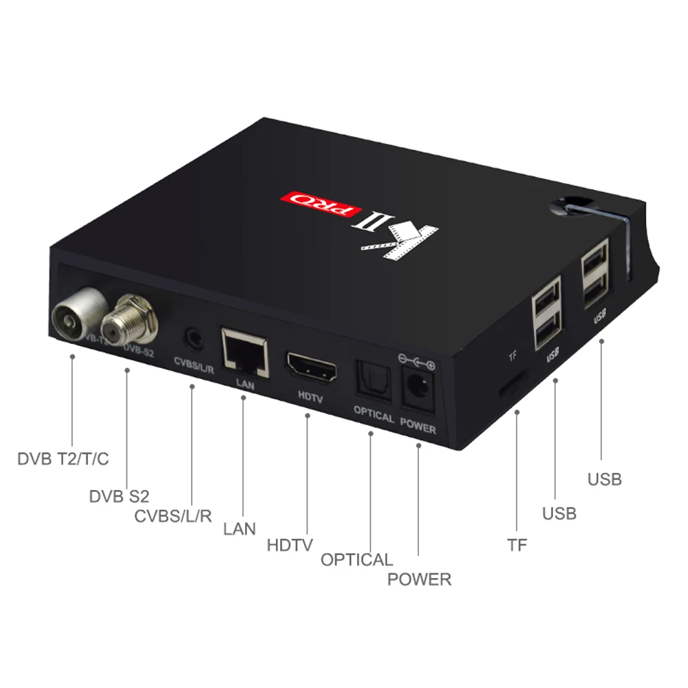 MECOOL Кии PRO Android ТВ коробка DVB-S2 DVB-T2 DVB-C Android Amlogic S905D Quad-core 2 Гб оперативной памяти, 16 Гб встроенной памяти, 4K двухъядерный процессор Wi-Fi H.265 HD медиа-плеер