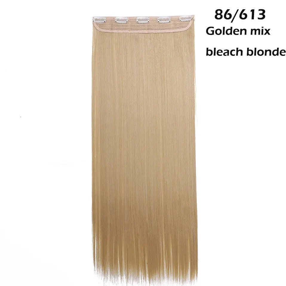 86-613 S-nolilite 42 цвета 2" 24" 2" 30" Длинные прямые 5 клипсов в одной части волос удлиняющие синтетические наращенные волосы шиньон для женщин - Цвет: 86-613