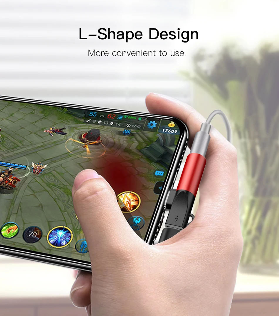 !ACCEZZ Charging Adapter For iPhone Lighting 7 8 Plus X XS  2 In 1 3.5mm Jack Earphone AUX Charger Listening Converter Connector (7)