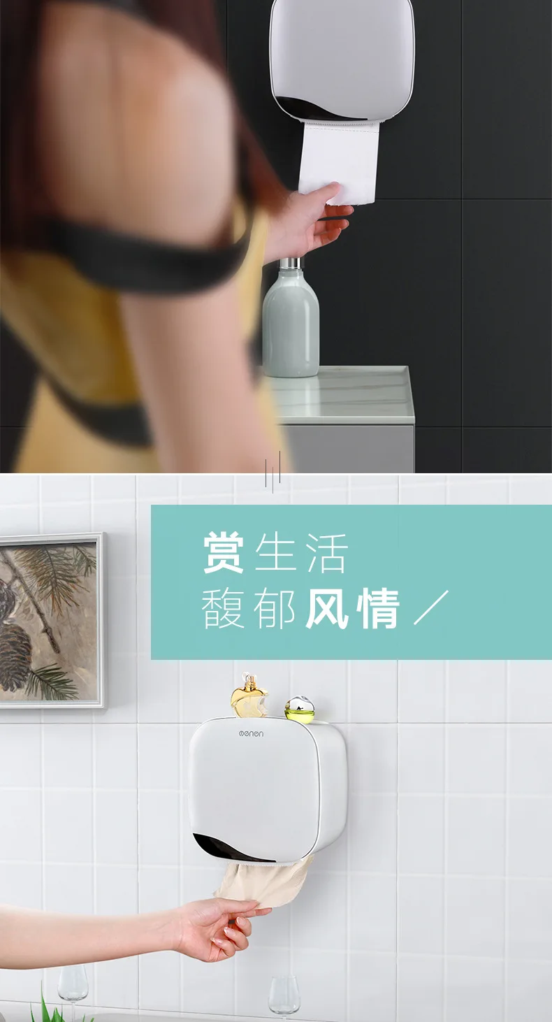 Настенный держатель для туалетной бумаги, полка, коробка для салфеток, водонепроницаемый лоток для туалетной бумаги, рулон бумажной трубки, ящик для хранения для ванной комнаты, Органайзер