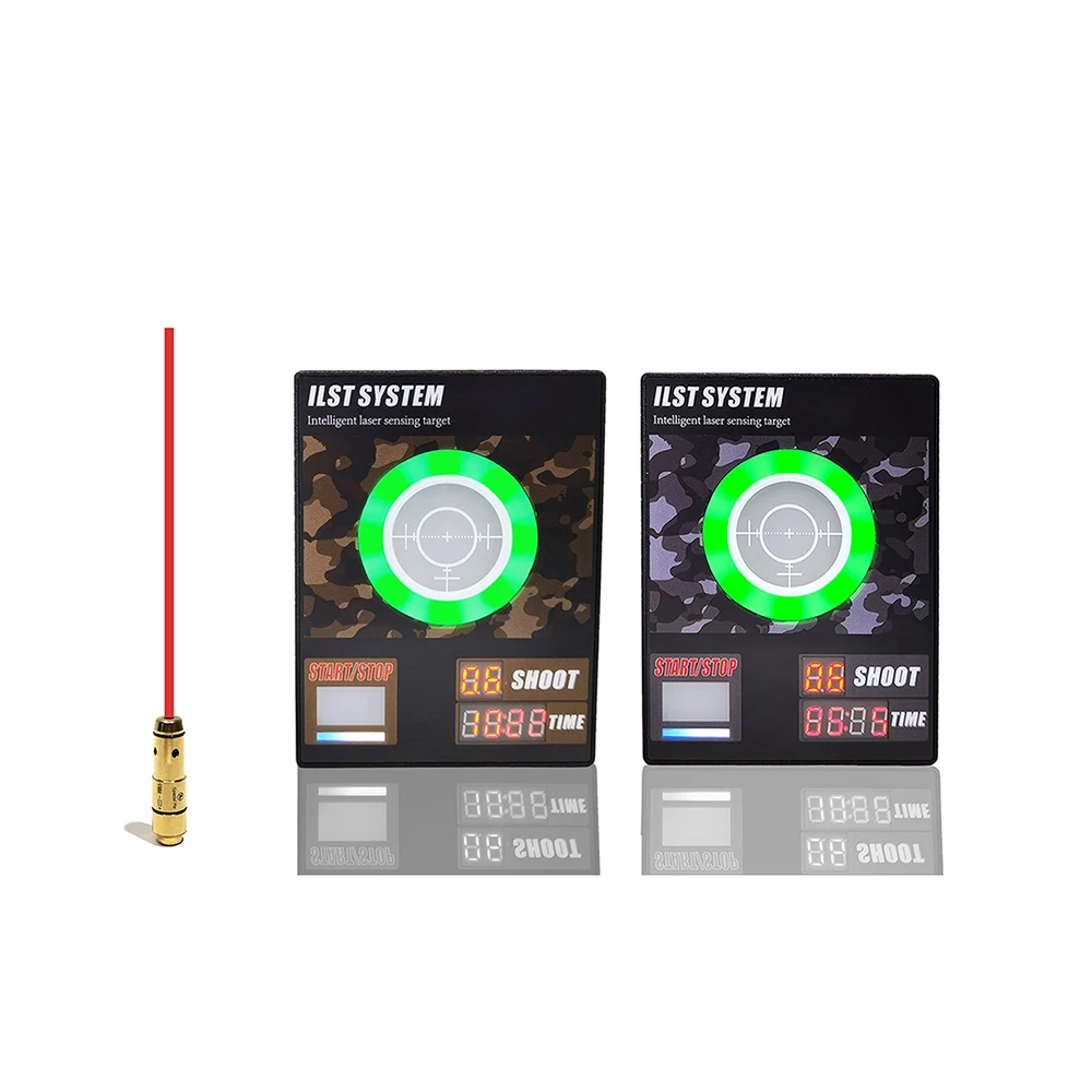 2PCS Red Dot Induction Response Target 1PC 9mm Laser Training Bullet Tactical Trainer Cartridge For Dry Fire Shooting Simulation