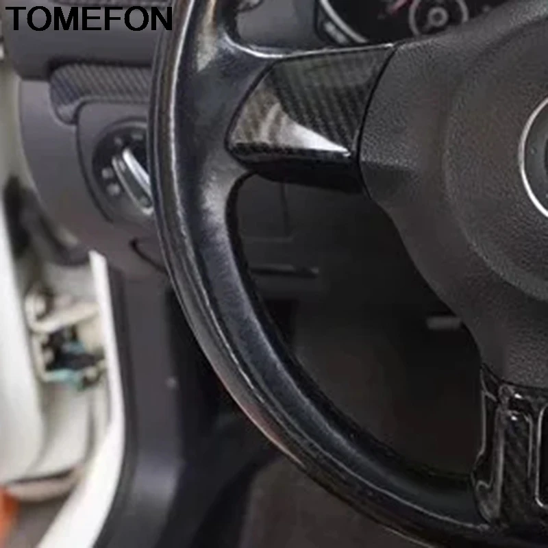 TOMEFON для Volkswagen Golf 6 MK6 2010 2011 2012 Автомобильный руль декоративная рамка наклейка Накладка аксессуары для интерьера ABS