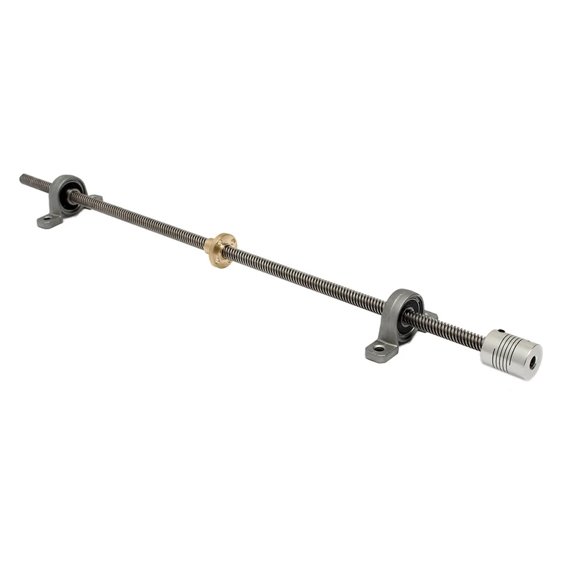

3D printer T8 Screw Lead Screw 400mm Steel Lead Screw Shaft Nut Mounting