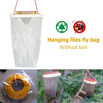 

1pcs Hanging Flycatcher Bag Pest Control Fly Killer Flies Flytrap Zapper Cage Insecticide Fly Trap Catcher Bug Insect Bug Killer