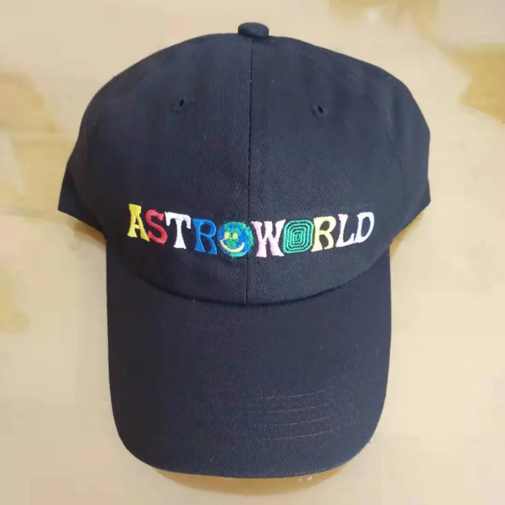 ASTROWORLD шляпа с вышивкой Трэвиса Скотта Тур шляпа хип-хоп бейсболки унисекс