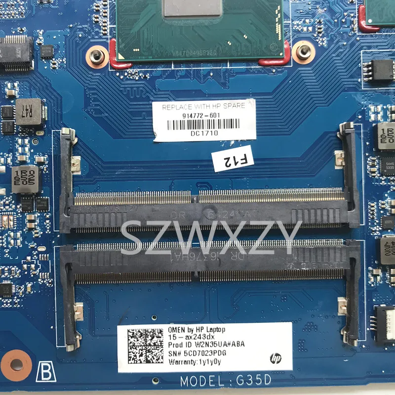 Для hp 15-AX243DX материнская плата 5CD7023PDG 914772-601 i7-7700U