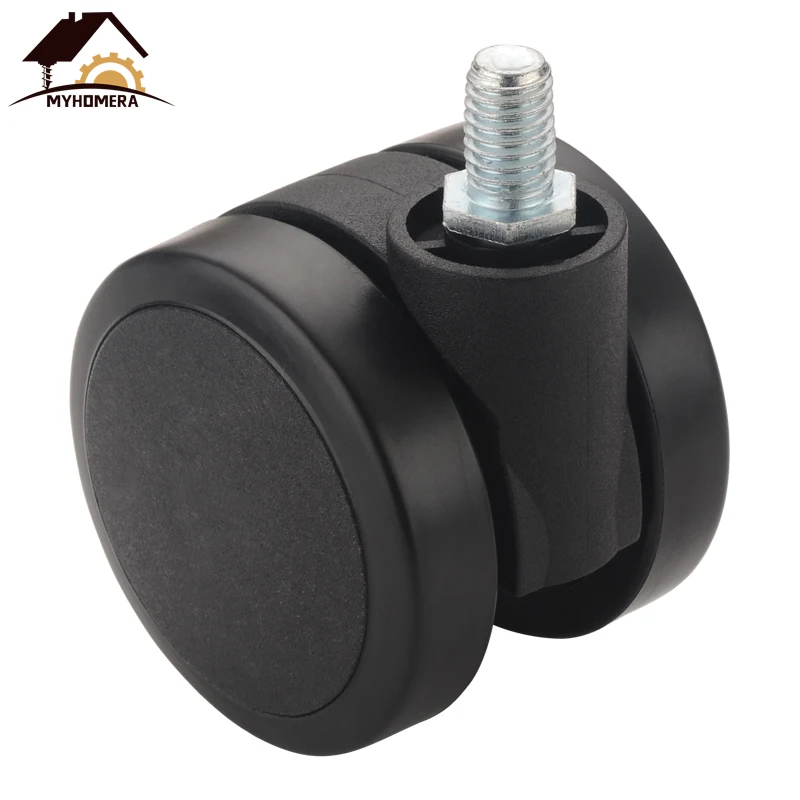 5PCS 60mm Myhomera Universal Mute Caster Wheel 2.4" Replacement Office Chair Swivel Rollers 360 Degree Wheels Furniture Hardware