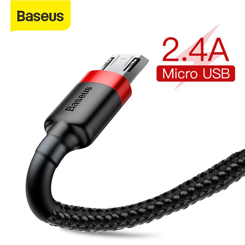 Кабель Micro USB Baseus 2.4A, кабель для быстрой зарядки и передачи данных для Android, мобильный телефон, usb кабель для samsung, Xiaomi, huawei|Кабели для мобильных телефонов| | АлиЭкспресс