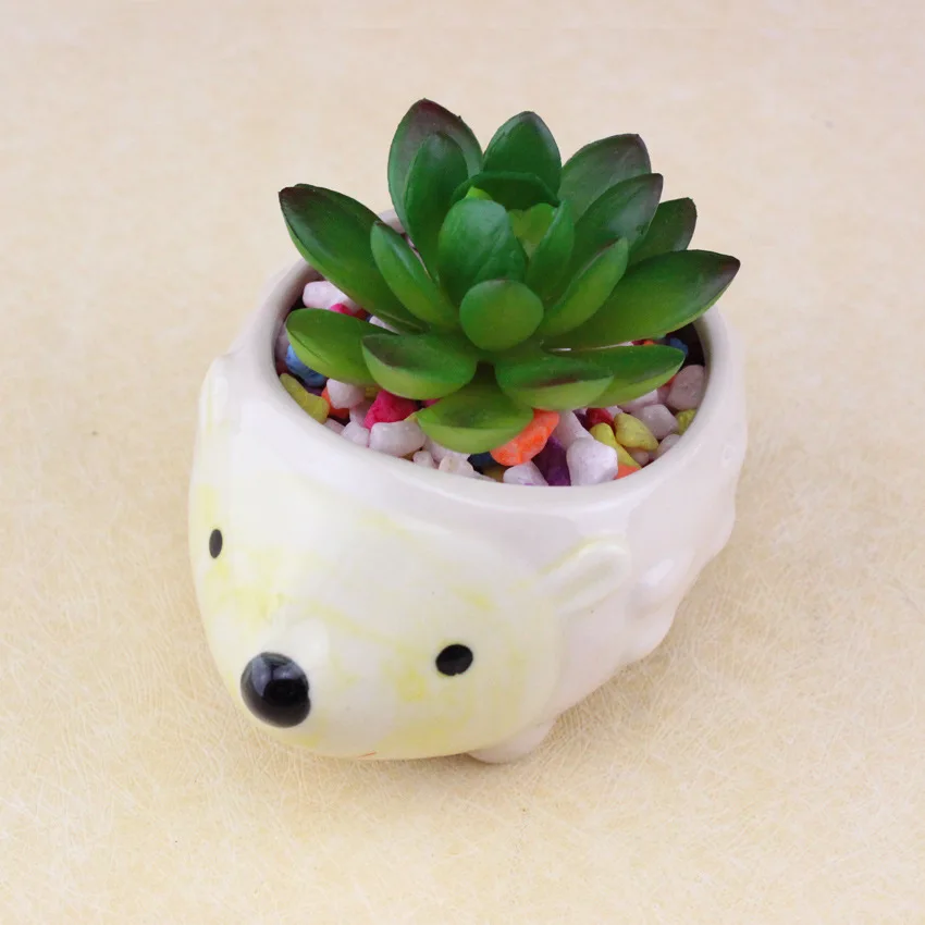 Hedgehog Цветочный горшок мультфильм мясистый керамический горшок для растений Настольный горшок животные цветочный горшок Креативный цветочный горшок плантаторы для горшки для суккулентов - Цвет: Hedgehog