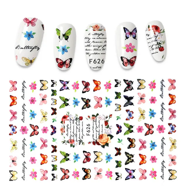The New 3D Nail Sticker Cool English Letter stickers for nail Foil Love Heart Design Fashion Manicure Stickers A140290