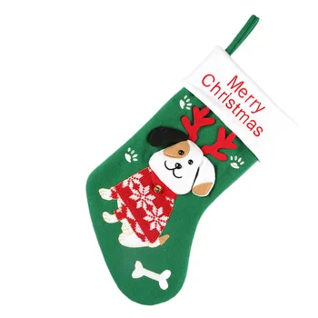 

1Pc Party Ornament Gift Pouch Hanging Decor Hanging Stockings Cartoon Stocking Bag For Stores Christmas Restaurant Home