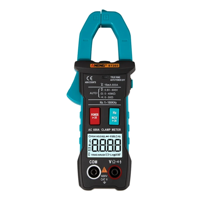 Blue ANENG ST203 цифровой клещи мультиметр 4000 отсчетов True RMS мини Ампер DC/AC клещи вольтметр 400 В Автоматический диапазон - Цвет: Blue