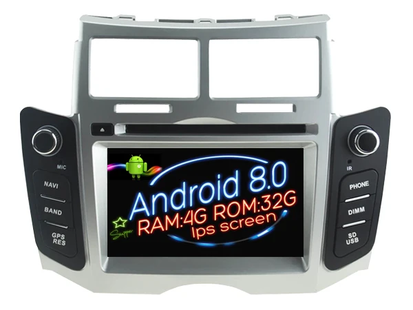 Ips экран Android 8 0 автомобильный Dvd Navi плеер для TOYOTA YARIS 2005-2011 gps suto стерео аудио