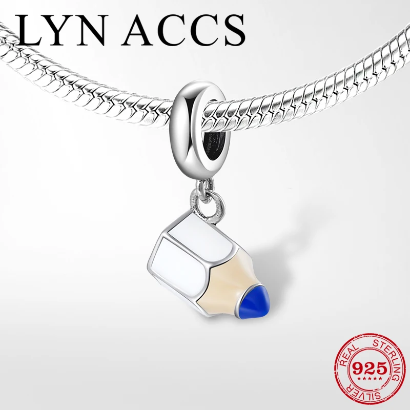 

Authentic 100% 925 Sterling Silver Charm Bead Enamel Color Brush Pendant Charms Fit Original Pandora Bracelets Women DIY Jewelry