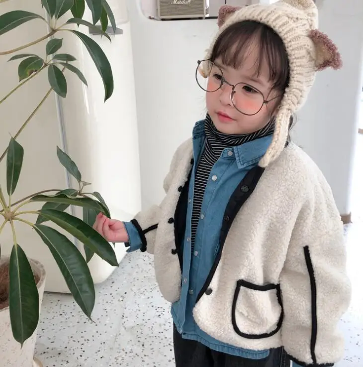 new wholesale boys girls fleece coat thicken winter full sleeve kids jacket 1-6t HH908