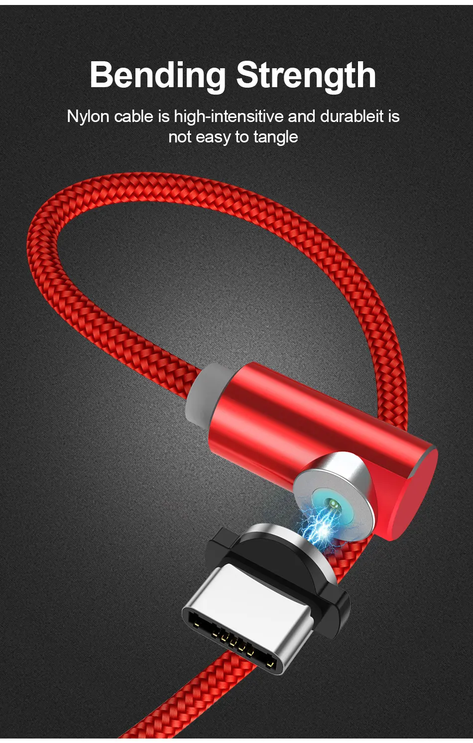 GTWIN Магнитный Micro USB кабель 90 градусов для iPhone 7 Магнит USB C локоть зарядки для huawei type C Android мобильного телефона зарядное устройство