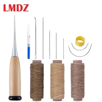

LMDZ Hand Sewing Needles Kit 13Pcs DIY Leather Needle and Thread Kit for Beginner Leather Hand Sewing Tools for Leather Craft