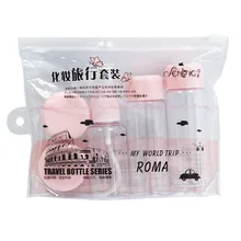 5 teil/satz Reise Mini Make-Up Kosmetische Gesicht Creme Topf Flaschen Kunststoff Transparent Leere Bilden Behälter Flasche Reise Zubehör