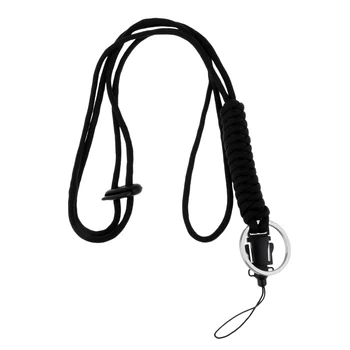 

Utility Braided Lanyard Survival Paracord Keychain for Keys Flashlight with Split Ring