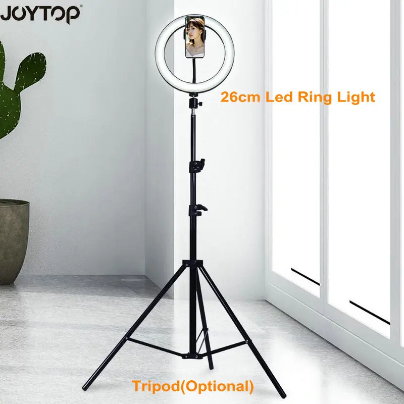 

26cm LED Self-time Photography With Phone Clip Tripod Fill light Video Live Shooting Beauty Phone Selfie Led Photography Light