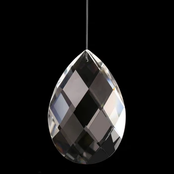 

High Quality 100pieces 38mm Grid Shaped Crystal Lamp Chandelier Parts Crystal Drop Pendant Decorative Lighting Prism